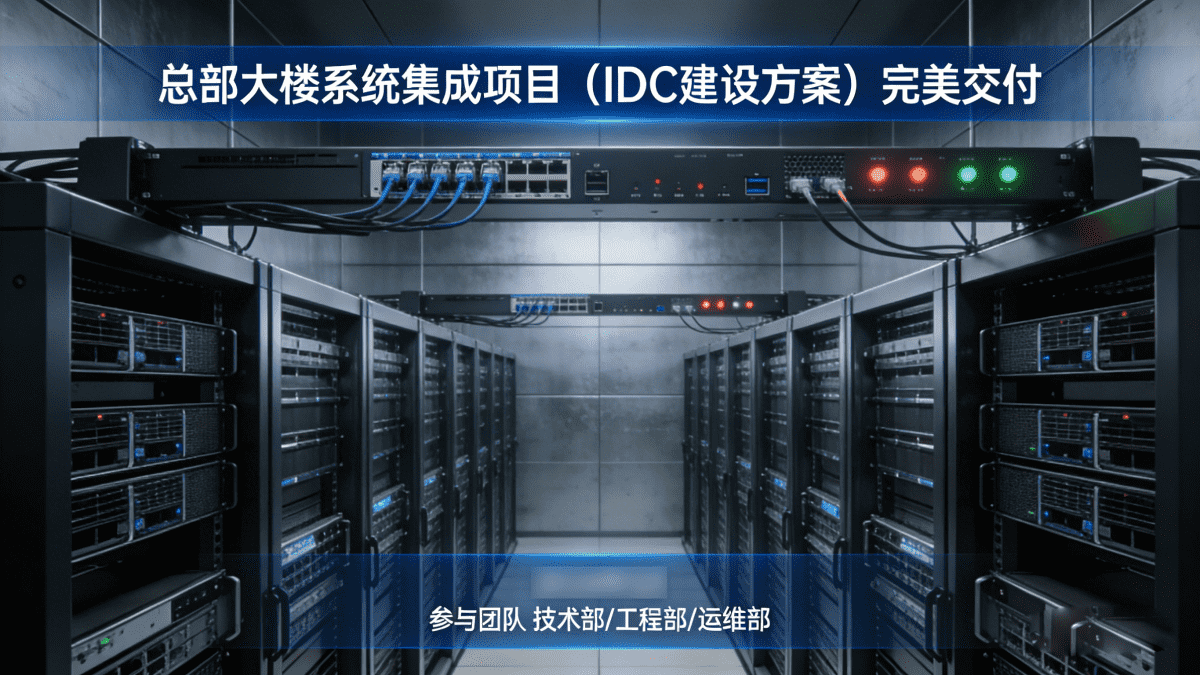 ****总部大楼系统集成项目（IDC建设方案）完美交付。