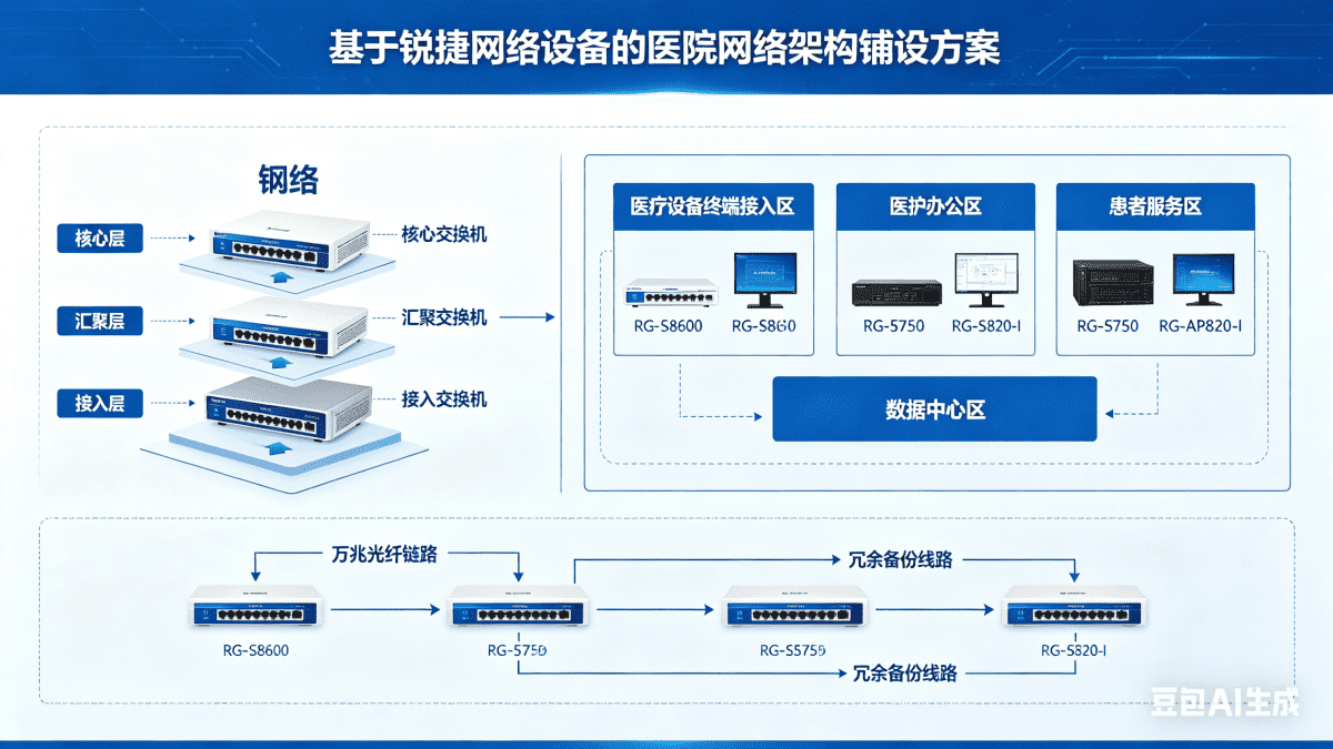 基于锐捷网络设备的医院网络架构铺设方案